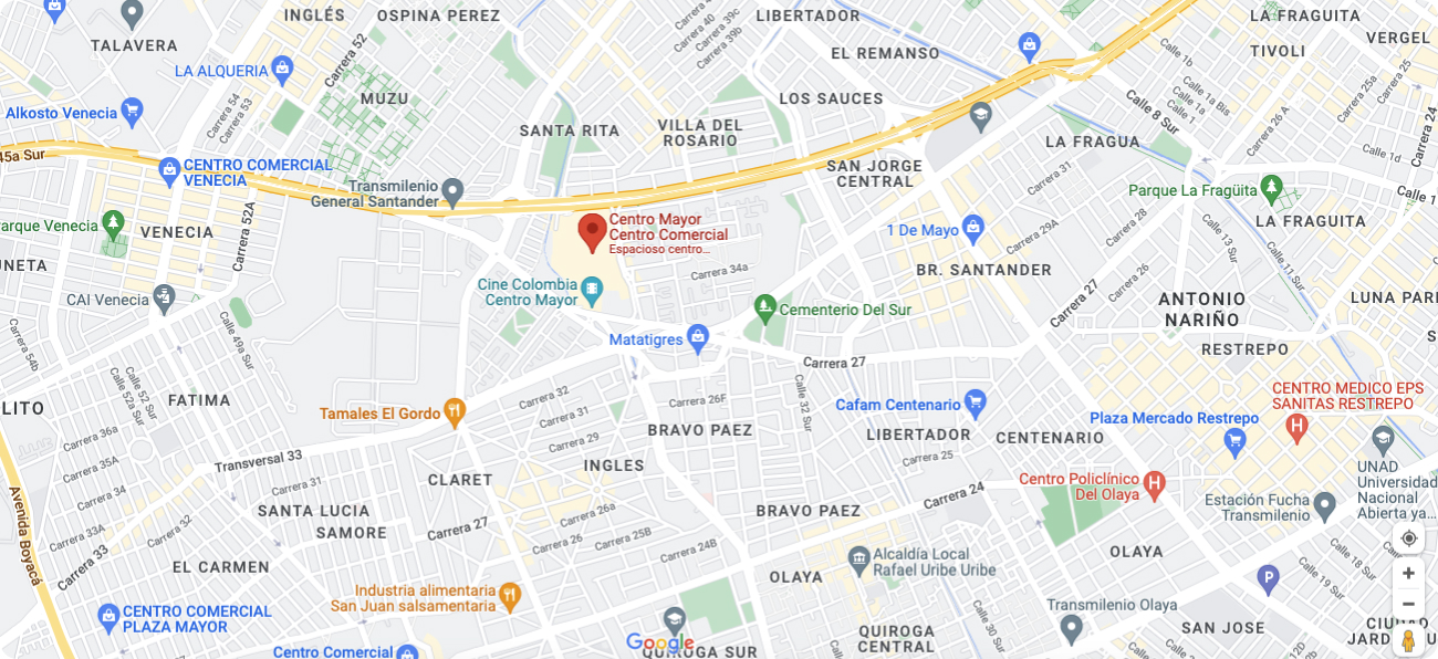 Encuéntranos en esta dirección